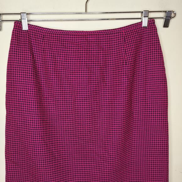 Vintage Jones New York 100% Wool Skirt Houndstooth - Picture 3 of 10